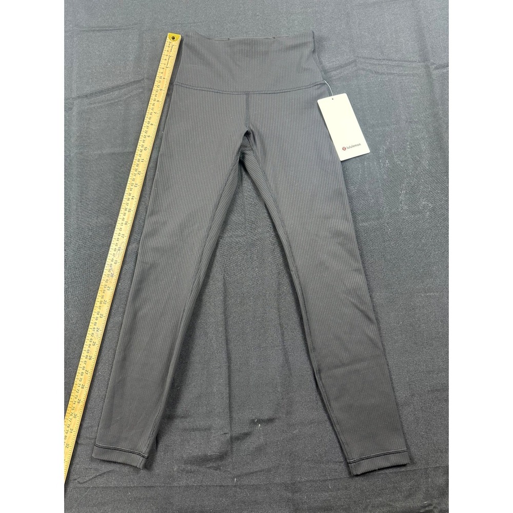 Lululemon Wunder Train Ribbed High Rise Tight 25 Black LW5FY2S Size 2 NWT